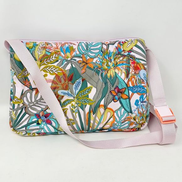 Vera Bradley Rain Forest Canopy Pattern Utility Small Crossbody Bag - Picture 2 of 7